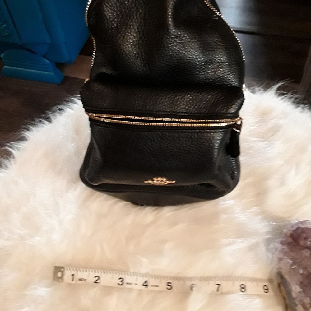 Coach mini Charlie pebbled leather backpack
